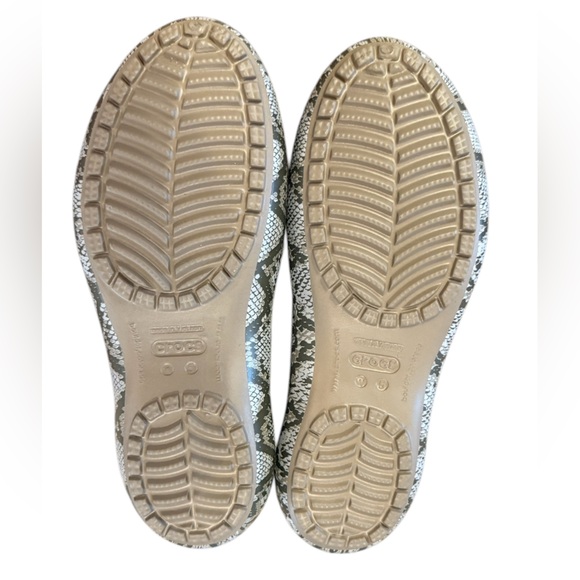 CROCS Kadee Snakeskin Flats Women’s Size 5 - Picture 7 of 8